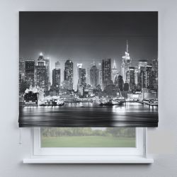 Римська штора з фотодруком набережна чорно-біла