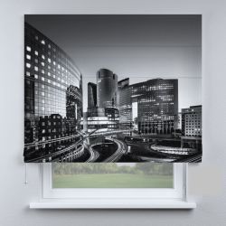 Римська штора DECOLIV небоскреб черно-белая