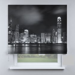 Римська штора з фотодруком річка чорно-біла