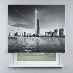 Римська штора DECOLIV высотка черно-белая