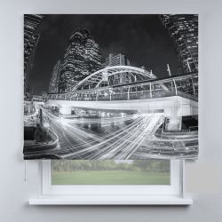 Римська штора DECOLIV міст в черно-белых тонах