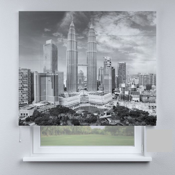 Римська штора DECOLIV башни в черно-белом