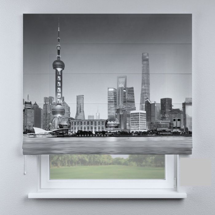 Римська штора з фотодруком шпиль чорно-білий