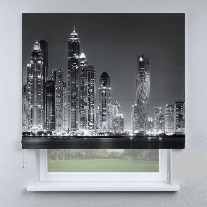 Римська штора DECOLIV город на черном фоне