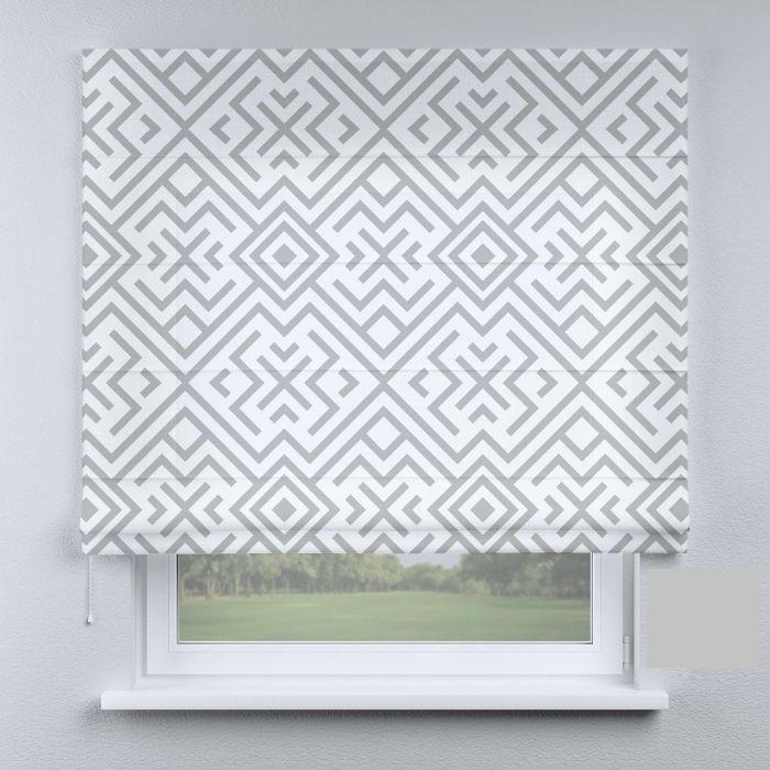 Римська штора з фотодруком геометрія сіра