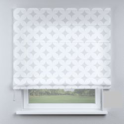 Римська штора з ланцюжковим карнизом ромби сірі