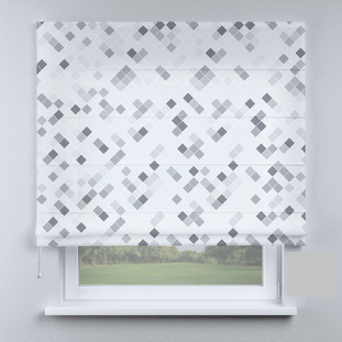 Римська штора з ланцюжковим карнизом фігурки сірі