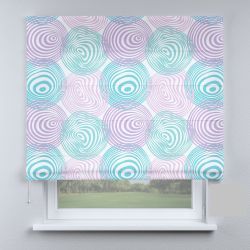 Римська штора з ланцюжковим карнизом круги бірюзові