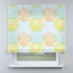 Римська штора з ланцюжковим карнизом кола салатові