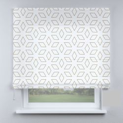 Римська штора з ланцюжковим карнизом коричневі ромби