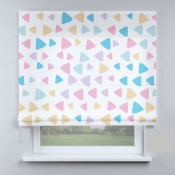 Римська штора з ланцюжковим карнизом трикутники кольорові