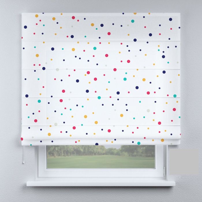 Римська штора з фотодруком крапки різнокольорові