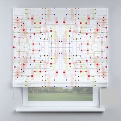 Римська штора з ланцюжковим карнизом схеми різнокольорові