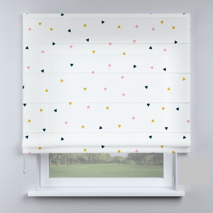 Римська штора з фотодруком маленькі трикутники кольорові