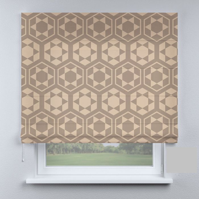 Римська штора з ланцюжковим карнизом шестикутники