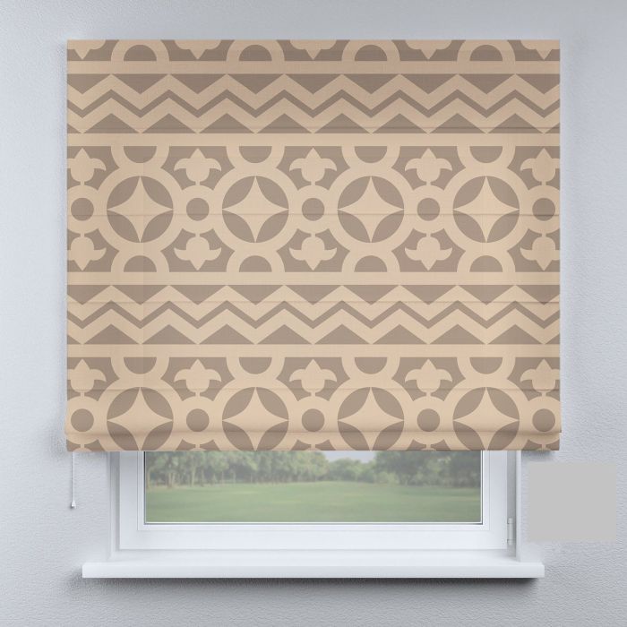 Римська штора з ланцюжковим карнизом темно-коричневі оригінальні