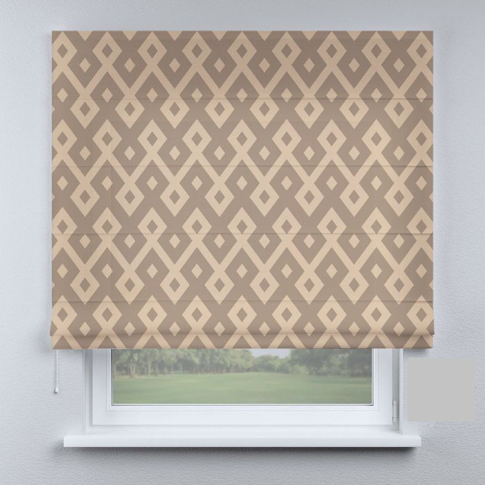 Римська штора з фотодруком темно-коричневі ромби