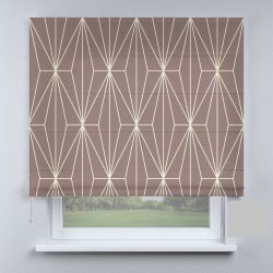 Римська штора з фотодруком трапеція коричнева