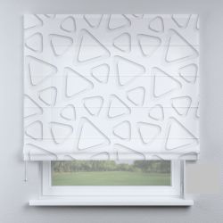 Римська штора з фотодруком трикутники білі