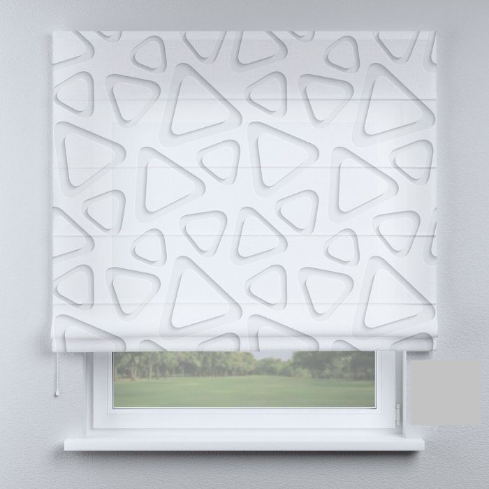 Римська штора з ланцюжковим карнизом трикутники білі