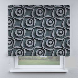 Римська штора з ланцюжковим карнизом фігурки в темних тонах