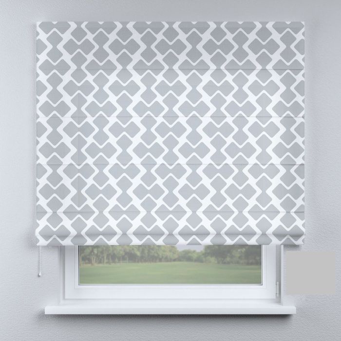 Римська штора з ланцюжковим карнизом подвійні ромби