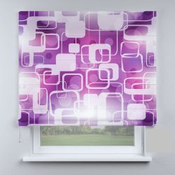 Римська штора з фотодруком абстракції фіолетові
