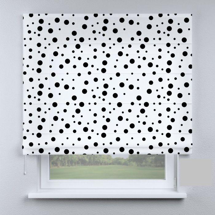 Римська штора DECOLIV кружки черные