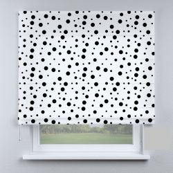 Римська штора з ланцюжковим карнизом кола чорні