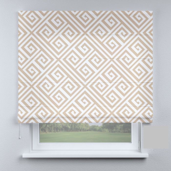 Римська штора з фотодруком візерунок світло-коричневий