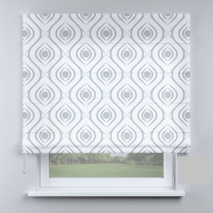 Римська штора з ланцюжковим карнизом фігурки світло-сірі