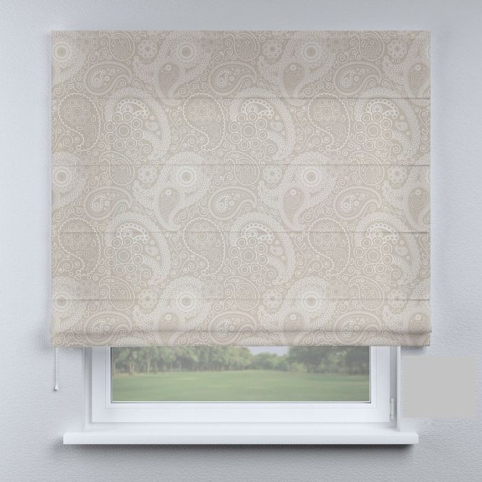 Римська штора з ланцюжковим карнизом фігурки бежево-коричневі