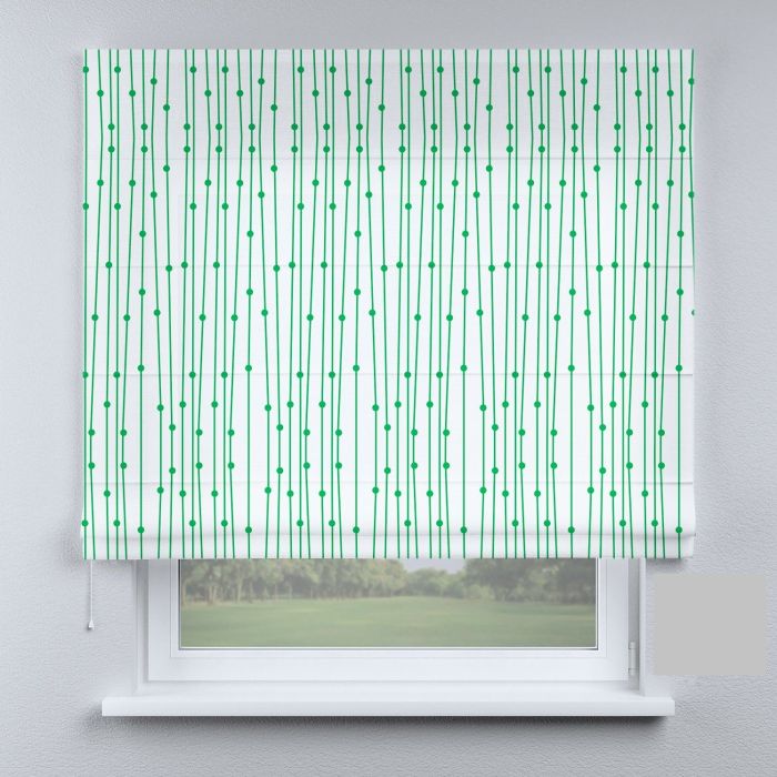 Римська штора з ланцюжковим карнизом нитки зелені