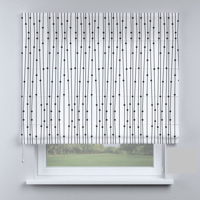 Римська штора з ланцюжковим карнизом нитки чорні