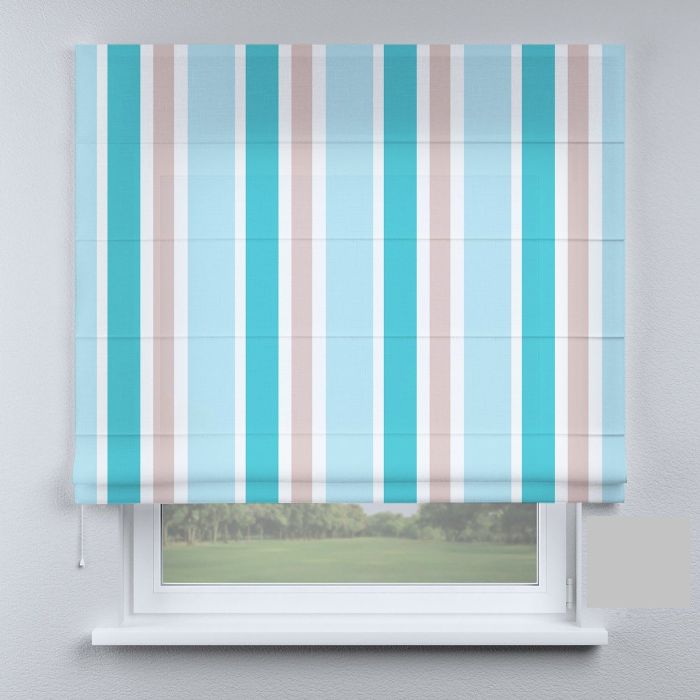 Римська штора з фотодруком світло-блакитні смуги