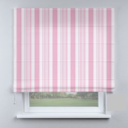 Римська штора з ланцюжковим карнизом рожеві полоси