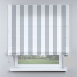 Римська штора з ланцюжковим карнизом смужки сірі великі