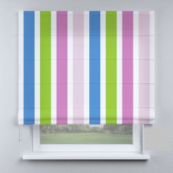 Римська штора з ланцюжковим карнизом смужки великі різнокольорові