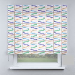Римська штора з фотодруком спіралі різнокольорові