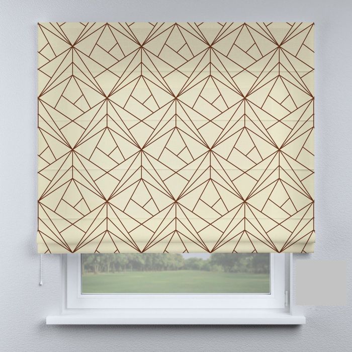 Римська штора з ланцюжковим карнизом абстракції маленькі коричневі