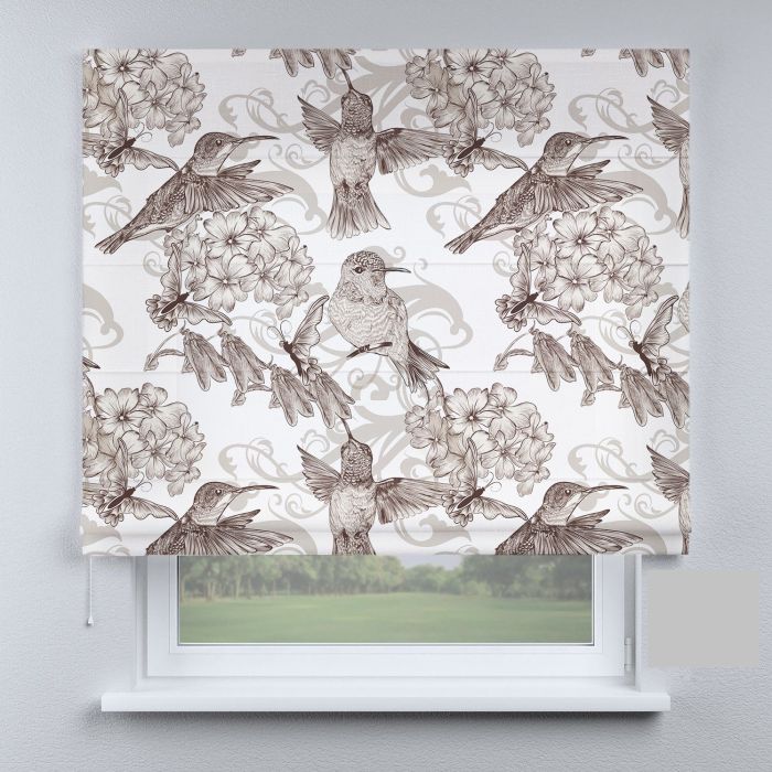 Римська штора з ланцюжковим карнизом птахи