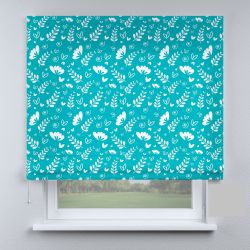 Римська штора DECOLIV листья на голубом фоне