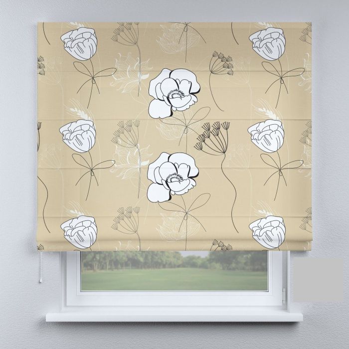 Римська штора з фотодруком біла квітка