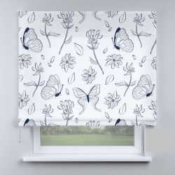 Римська штора DECOLIV бабочки с цветами