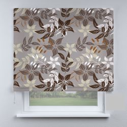 Римська штора DECOLIV кольори на коричневом фоне