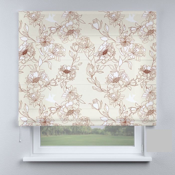 Римська штора з фотодруком молочний колір прованс