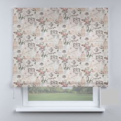 Римська штора з ланцюжковим карнизом прованс з вазами