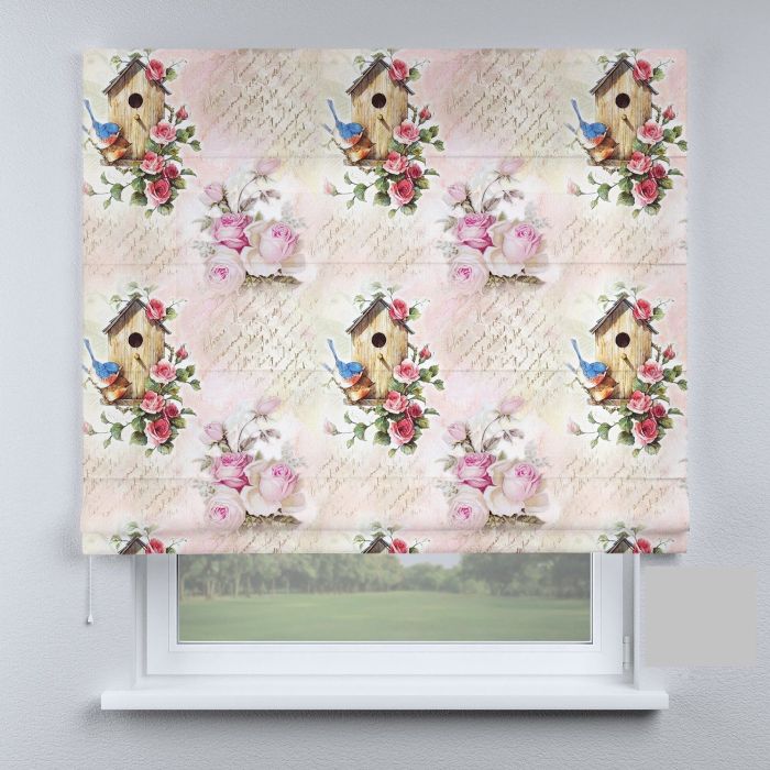 Римська штора з фотодруком прованс шпаківня
