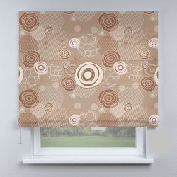 Римська штора з ланцюжковим карнизом ретро в коричневому