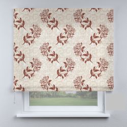 Римська штора з фотодруком темно-коричневі квіти